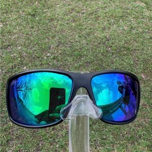 Costa Black Sunglasses with Blue-Green Lenses
